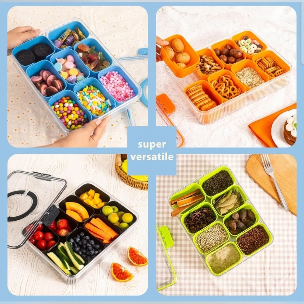 Refresh Blue Snackle Box 6-Compartment Food Container - Picture 7 of 9